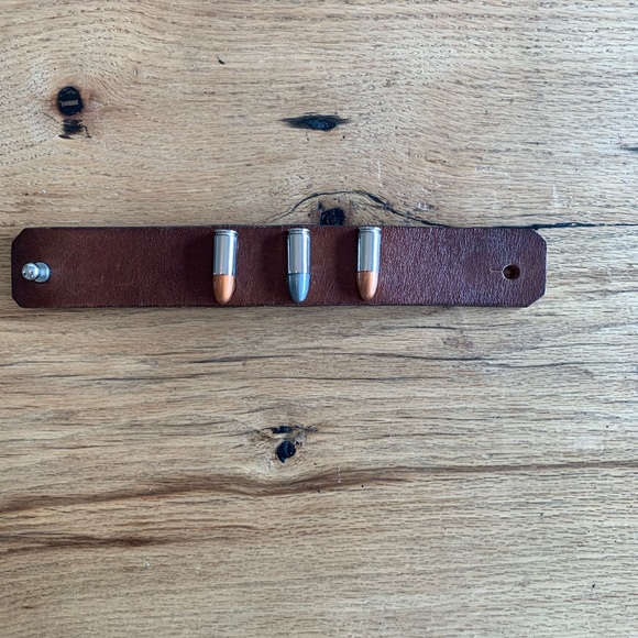 Bullet Leather Bracelet Snap on Unisex Preloved‎ - Picture 3 of 8